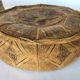 Pair of moroccan leather beanbags beautiful patina patina 1900