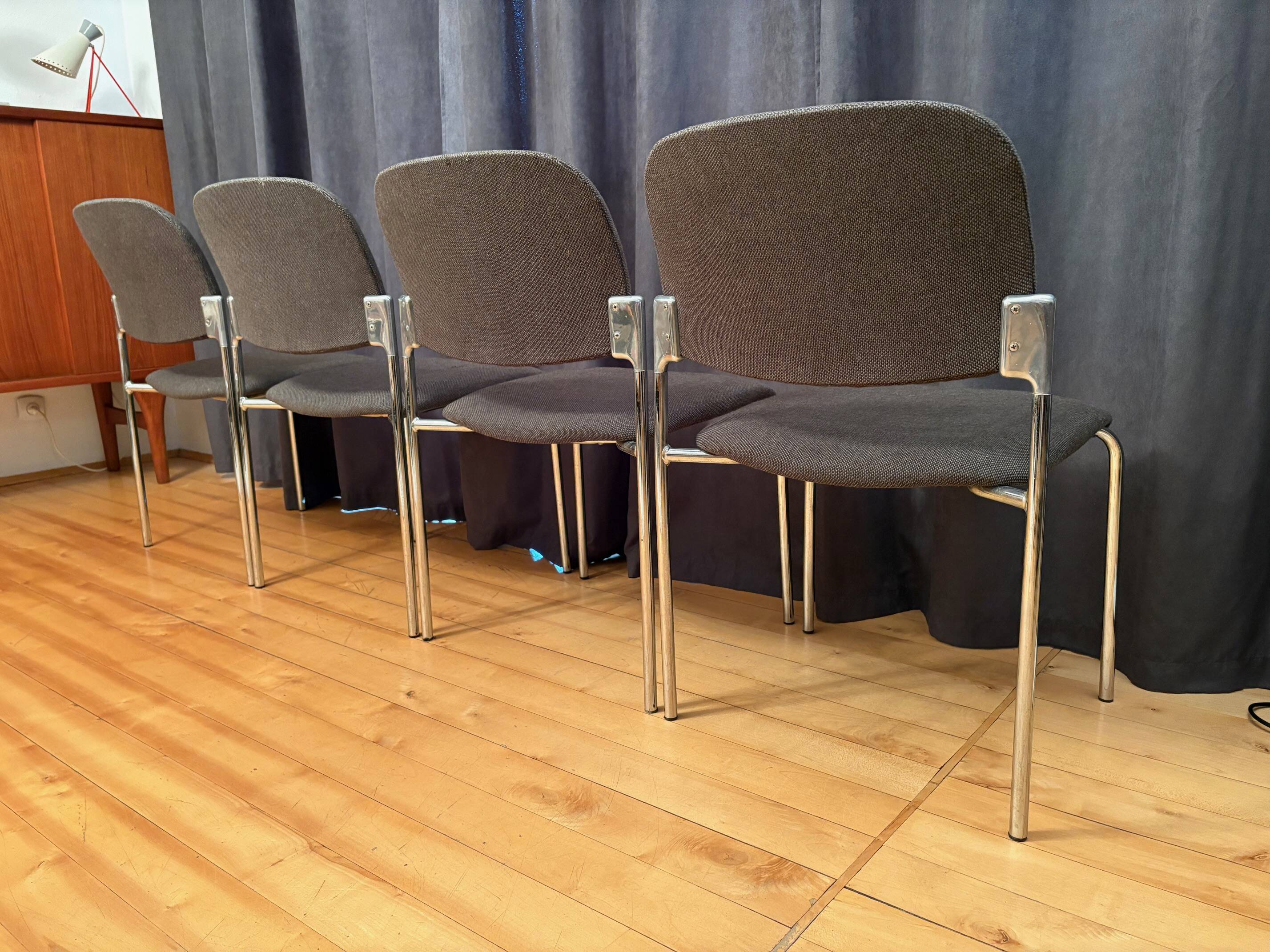 Set of four chairs, 1980s