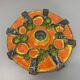 Cubic ceramic 31cm colorful "pop art" fat lava wall light element, germany, 1970