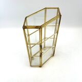 Glass and brass jewelry showcase