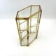 Glass and brass jewelry showcase