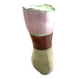 Large enamelled ceramic vase E Bailot "Médée"