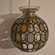 Suspension globe vintage effet vitraux