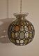 Suspension globe vintage effet vitraux