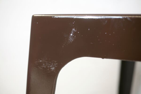 Table en fibre de verre, marron, France, circa 1970