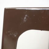 Fiberglass table, brown, France, circa 1970