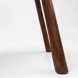 Mid-century Wabi Sabi stool or side table in oak, France ca. 1850