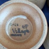 Set de 8 mazagrans estampillés grès village CNP