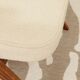 Scandinavian beige boucle armchair modern design rustic oak