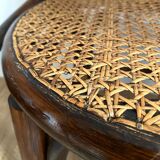 Rattan and cane bistro chairs