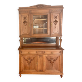 Buffet two bodies in Louis XVI style made of carved oak with mirror – Born
