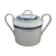 Vintage sugar bowl in cobalt blue and gold Limoges porcelain.