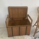 Vintage rattan bench chest