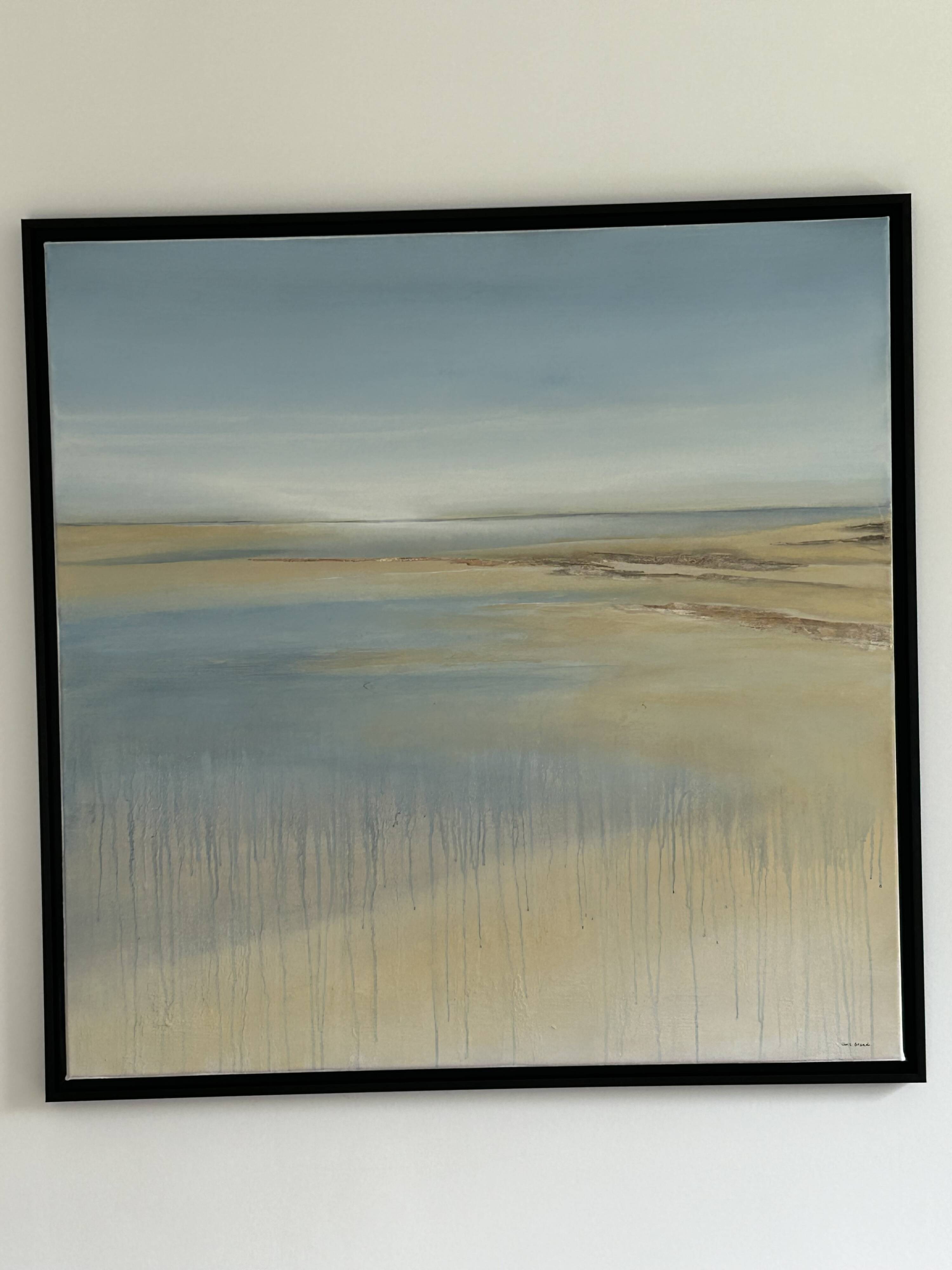 Arcachon Basin inspired canvas painting