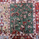 Tapis Vintage Indien Style Qum Fait Main en Laine – Années 1970 – 245 x 352