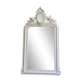 Mirror from the late 19th century with a decorated pediment. 112x66.