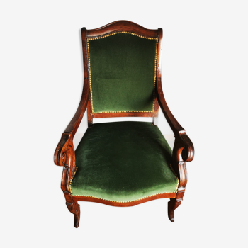 Richelieu armchair, emerald green