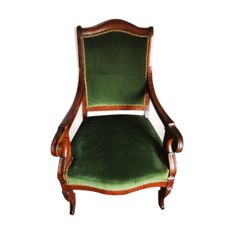 Fauteuil Richelieu vert émeraude