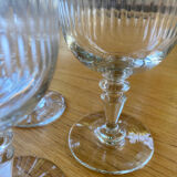 5 verres à pied verre soufflé
