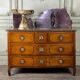 Transitional cherrywood chest of drawers, 18th century