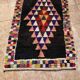 Handmade Moroccan Berber rug: Small model in cream Beni Ouarain wool