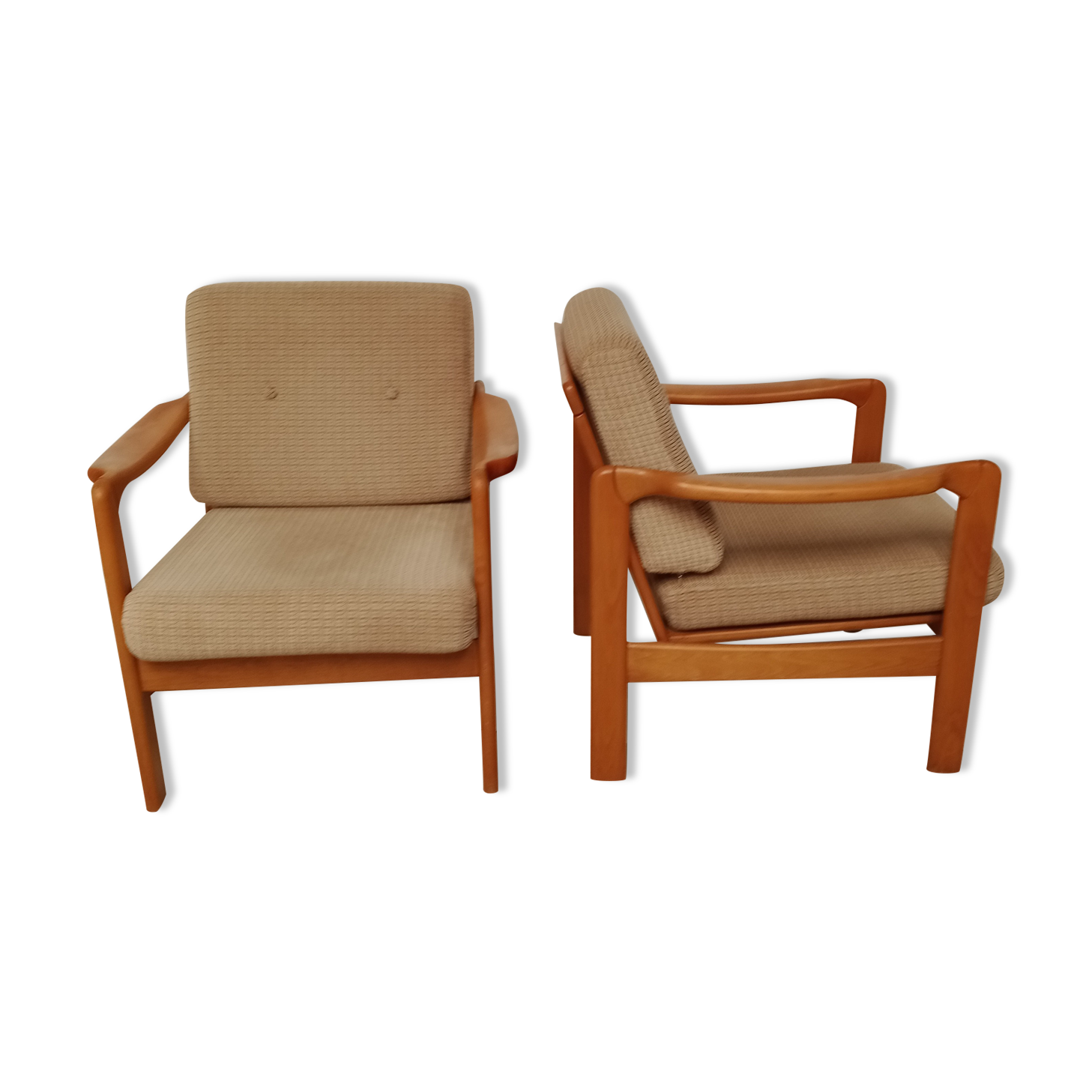 Pair scandinavian armchairs