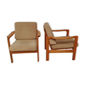 Pair scandinavian armchairs