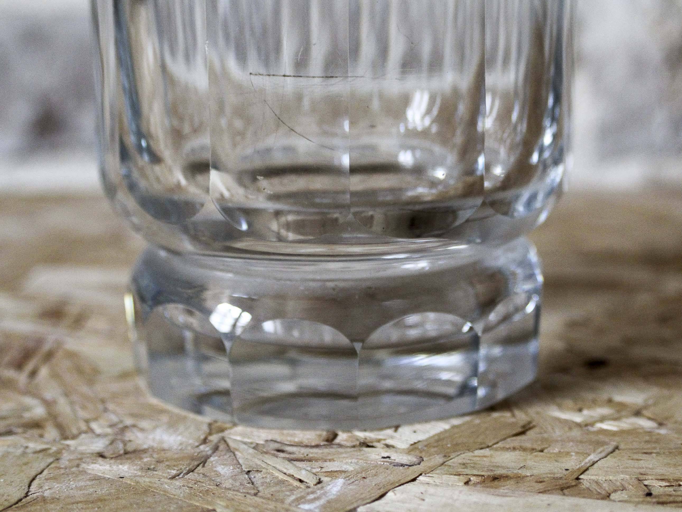 Cut crystal vase by A. Houillon (1885-1954)