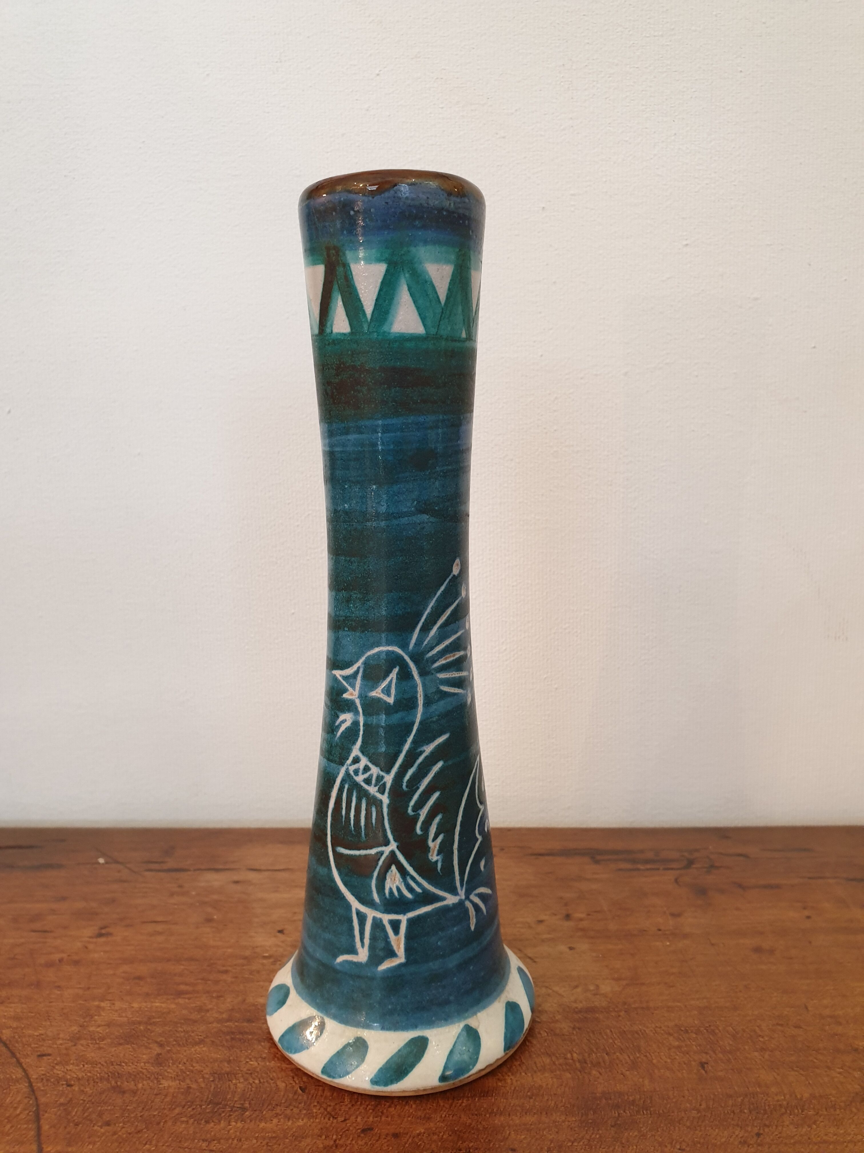 Vintage ceramic roller vase Margot Plancon