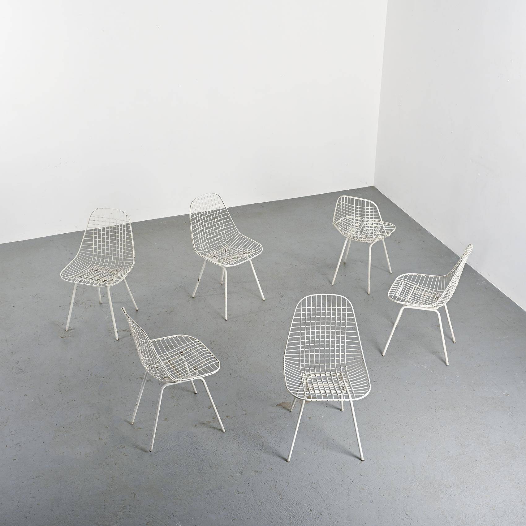 Set of 6 "Bikini" chairs by Charles & Ray Eames for Herman Miller, 1951