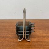 Stackable German ashtrays from the mid-century by Wilhelm Wagenfeld for WMF, 1960s, set of 5.