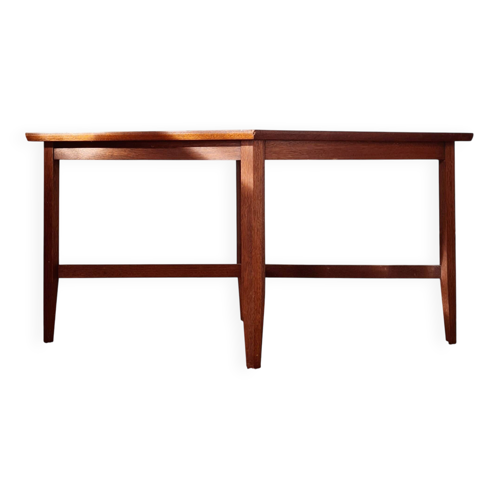 Petite table basse / Bout de canapé géométrique années 50-60