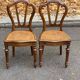 2 Louis Philippe chairs in solid carved wood and caning from the 19th century