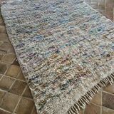 Berber boujaad rug in rustic wool 250 x 185 cm light mottled