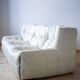 Vintage Leather Kashima Sofa in White Leather by Michel Ducaroy for Ligne Roset, 1980s