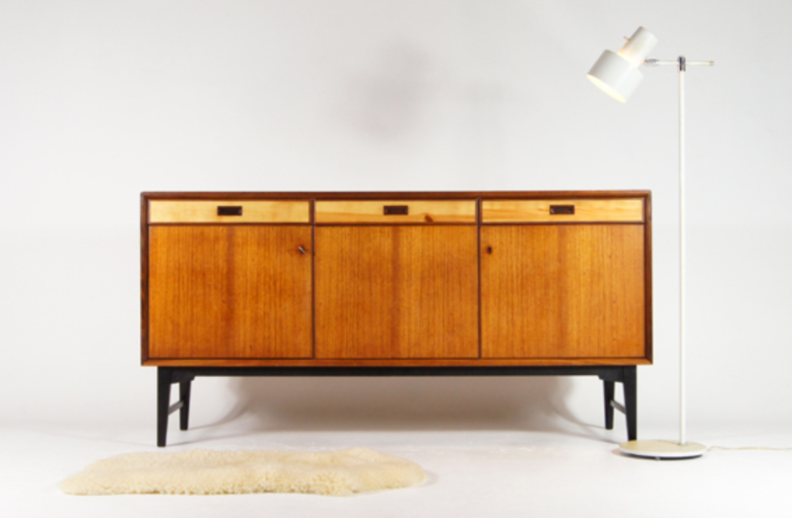 Retro vintage line in Danish teak 60s 70s modern Scandinavian