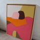 Dans tes bras , peinture couple 55x45cm