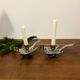 Brass peacock candle holder
