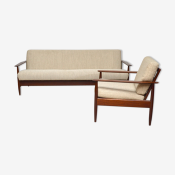 Scandinavian rosewood lounge set, 1960s