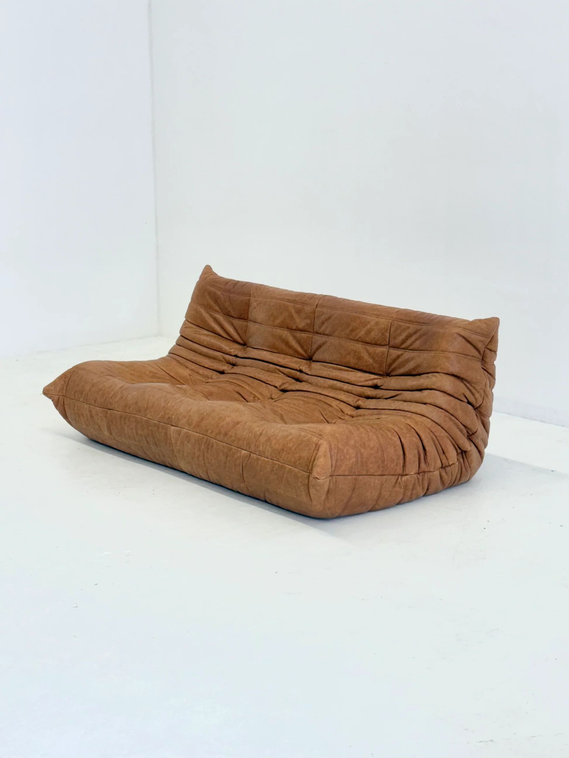 Ligne Roset Togo 3-seater in cognac leather