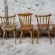 Série Lot de 7 anciennes chaises bistrot