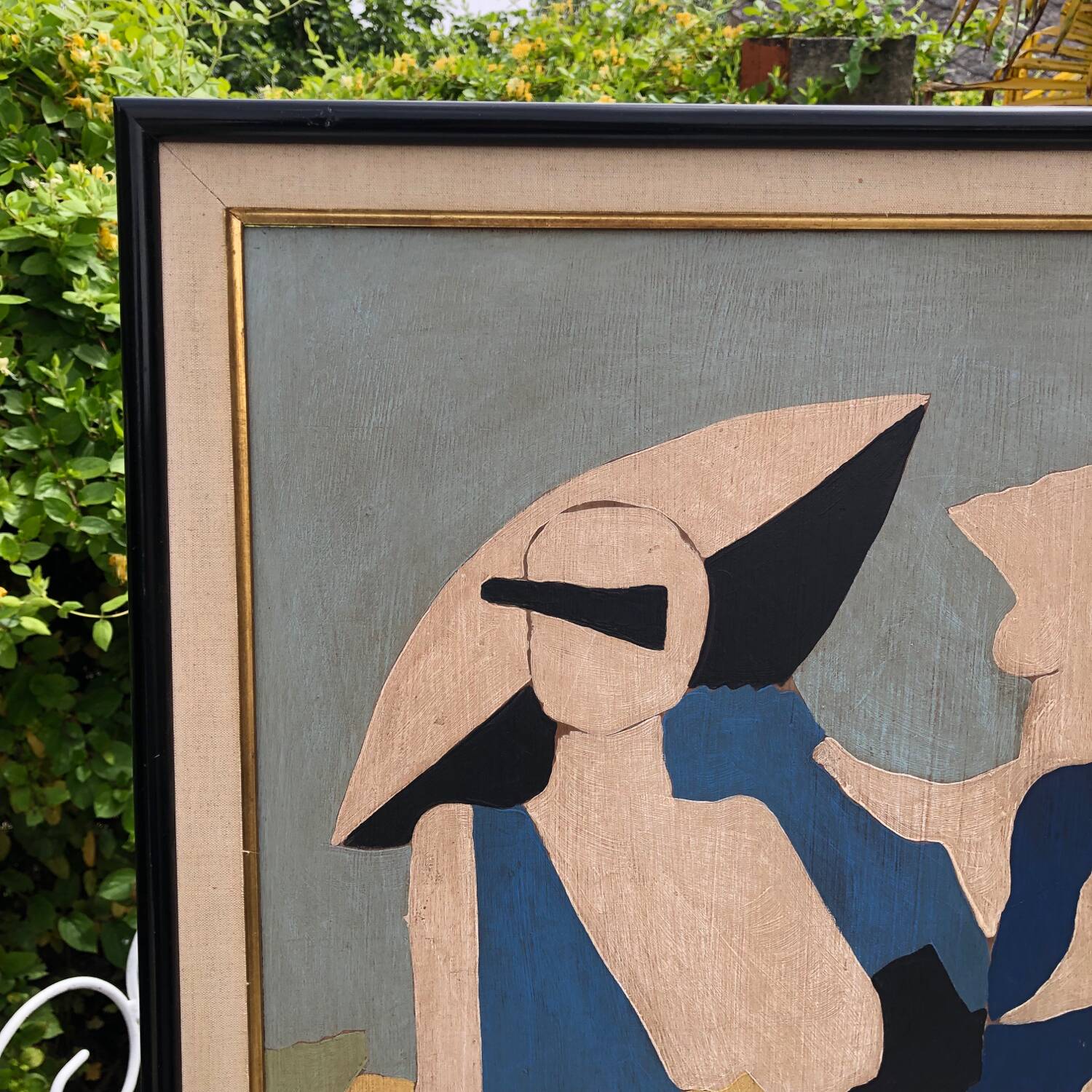 Abstract painting on panel