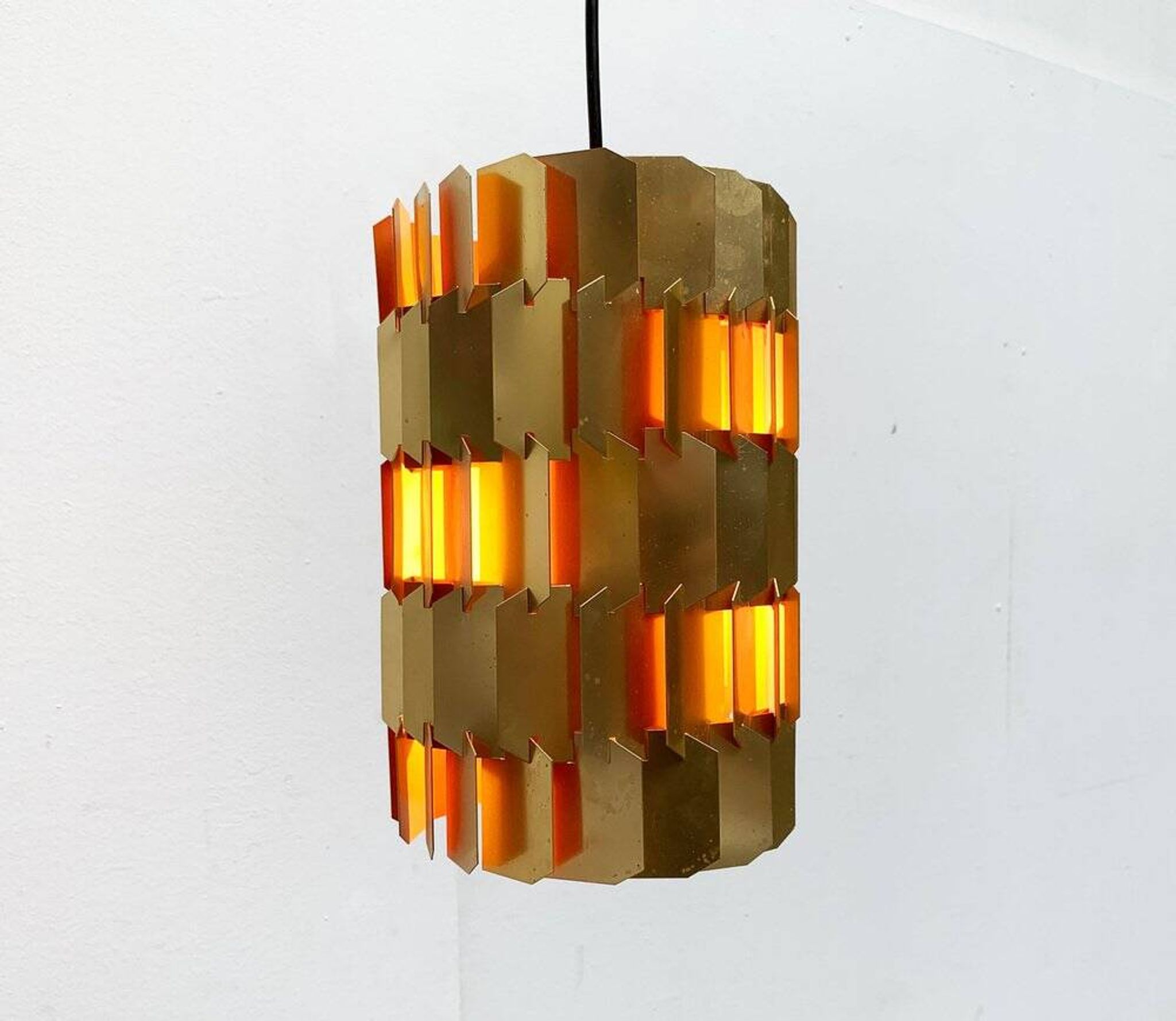 Danish Mid-Century Pop Facette Suspension by Louis Weisdorf for Lyfa, 1960s