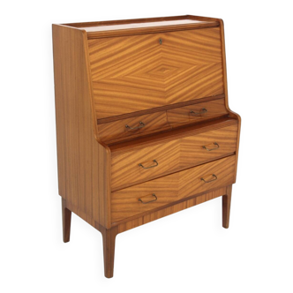Secrétaire scandinave en acajou, Suède, 1960