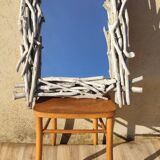 Mirror in gray driftwood frame < 65x84 cm >