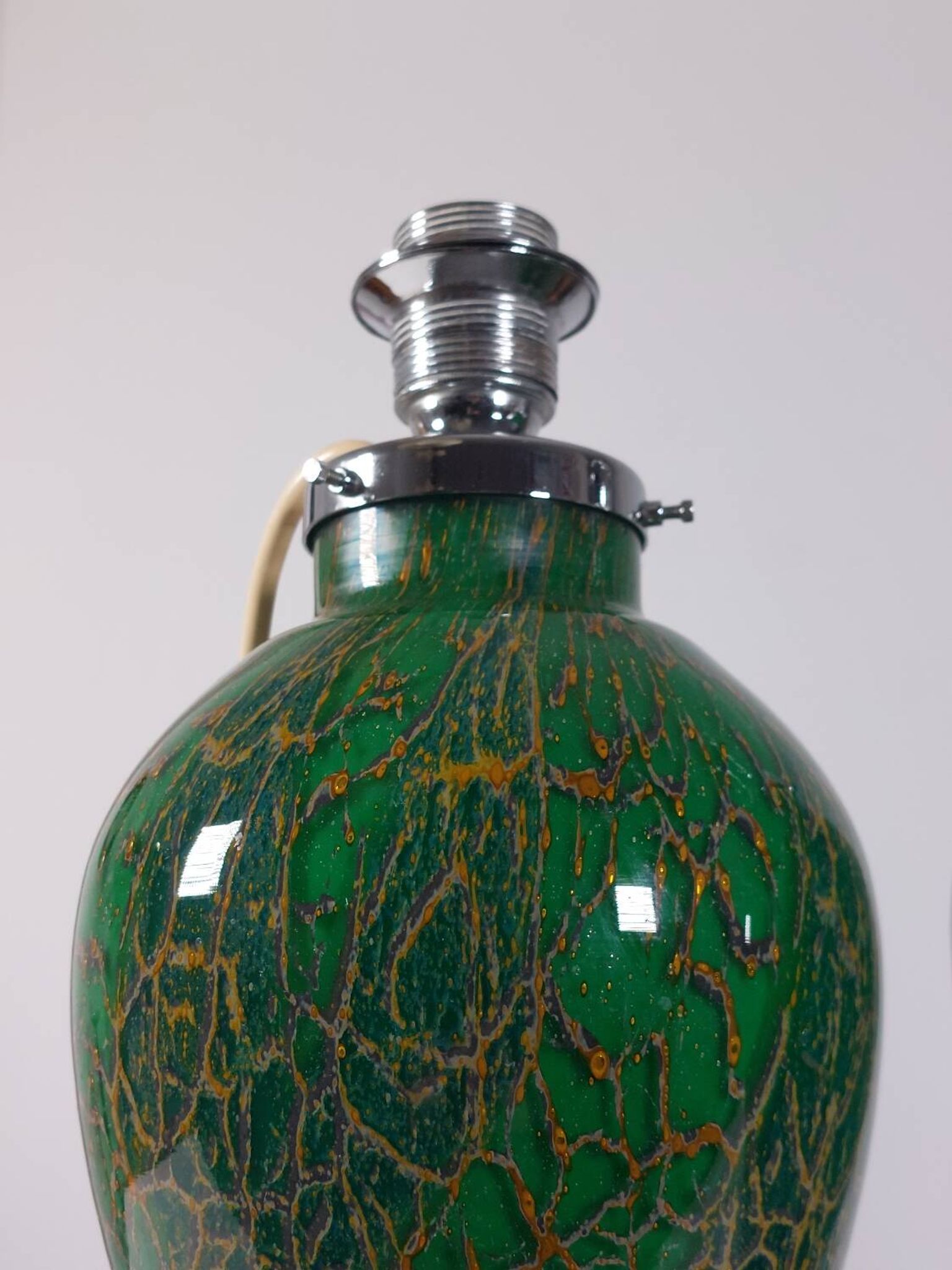 Pair of chrome glass table lamps Ikora WMF Art Deco Karl Wiedmann 1930