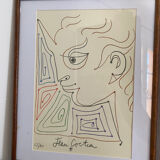 Numbered Jean Cocteau screen print