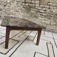 Vintage 1970s smoked glass wood coffee table