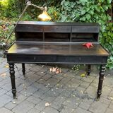 Flat desk louis philippe style in blackened pear tree