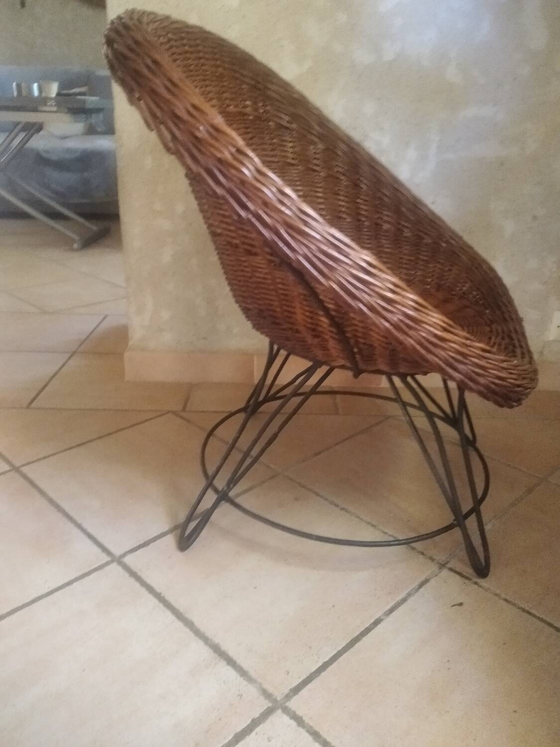 Fauteuil en rotin 1950/1960